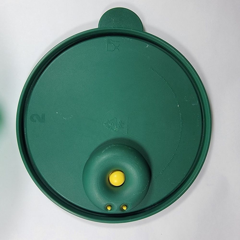 Vintage Tupperware Colander Strainer with Steamer Vent Lid Green - Picture 3 of 8